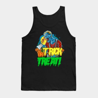 Trick Or Treat Zombie Halloween Tank Top